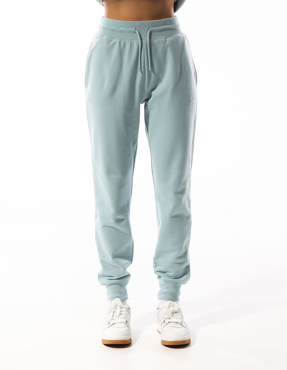 Turquoise Russell Athletic Inlay Logo Unbrushed Women Track pants | 06DZQTKAO