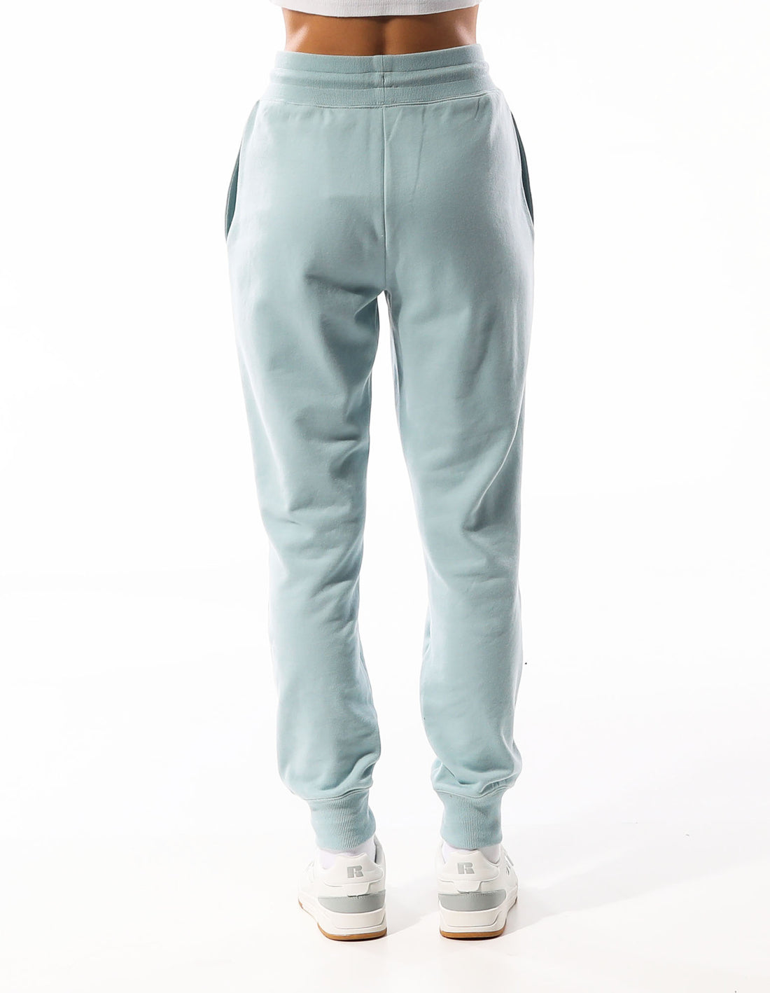 Turquoise Russell Athletic Inlay Logo Unbrushed Women Track pants | 06DZQTKAO