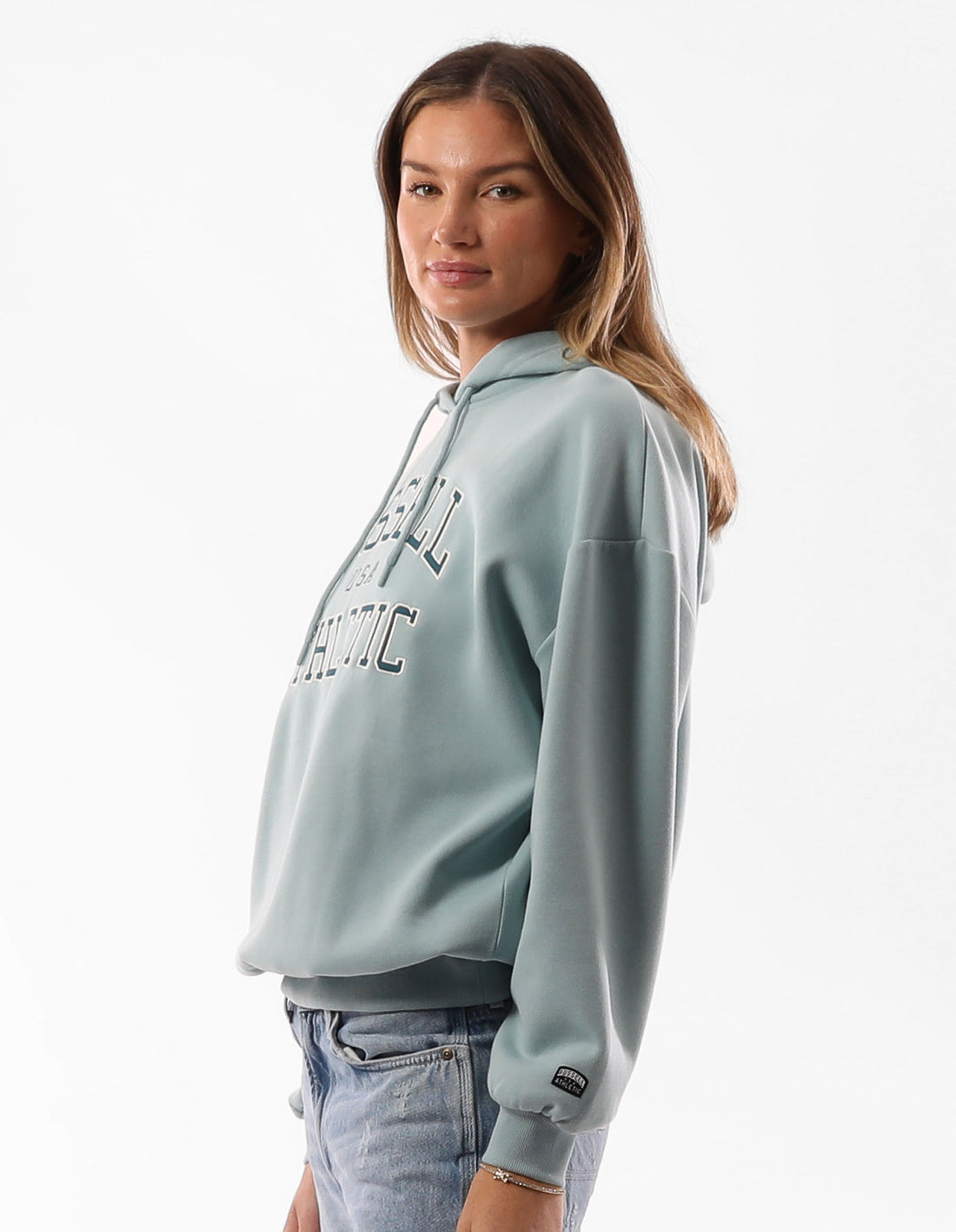 Turquoise Russell Athletic Sierra Oversized Women Hoodie | 04UVICADQ