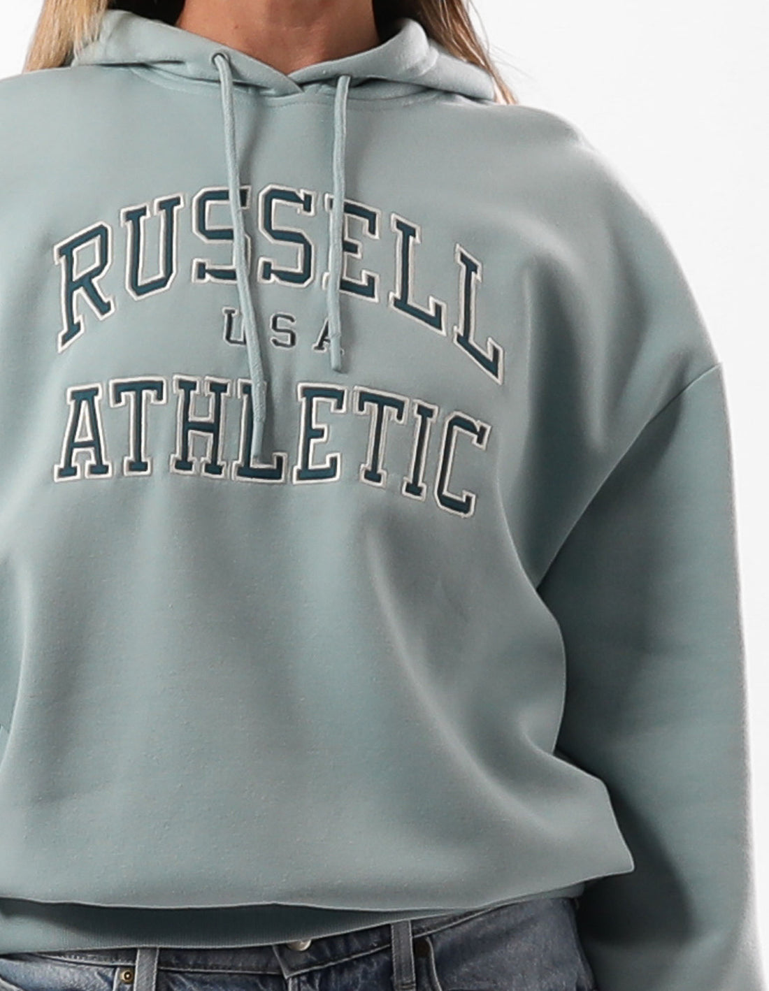 Turquoise Russell Athletic Sierra Oversized Women Hoodie | 04UVICADQ