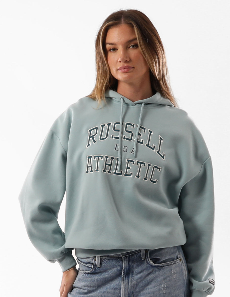 Turquoise Russell Athletic Sierra Oversized Women Hoodie | 04UVICADQ