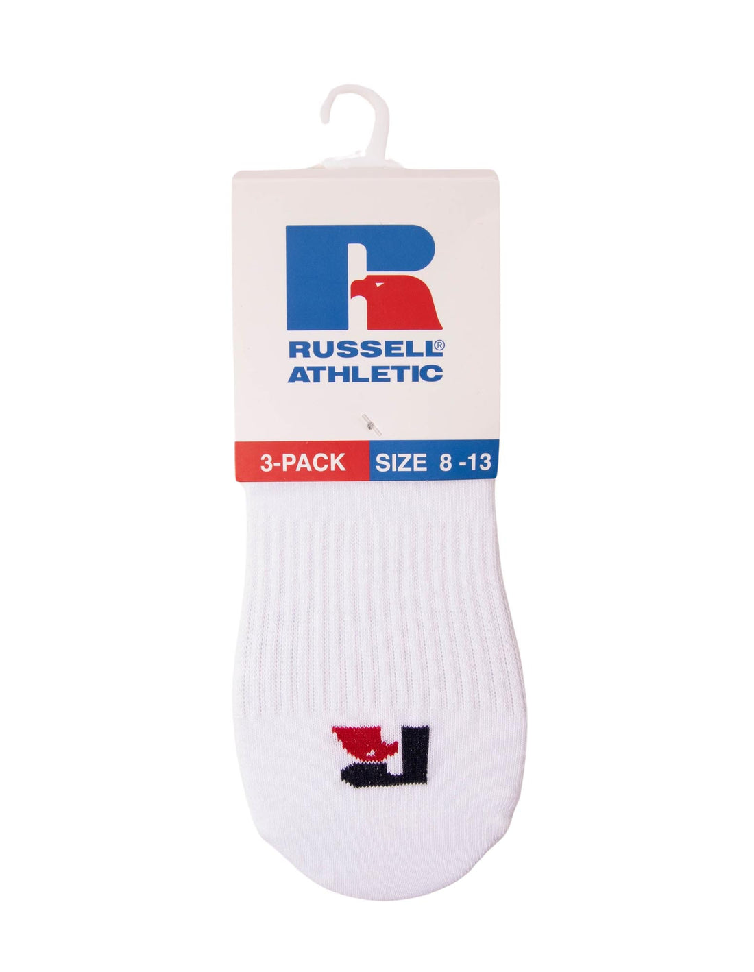 White Russell Athletic Classic No Show 3 Pack Accessories Socks | 14HWCSAOY