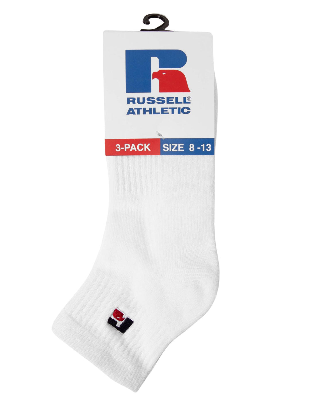 White Russell Athletic Essential Quarter 3 Pack Accessories Socks | 53YOWLKDT