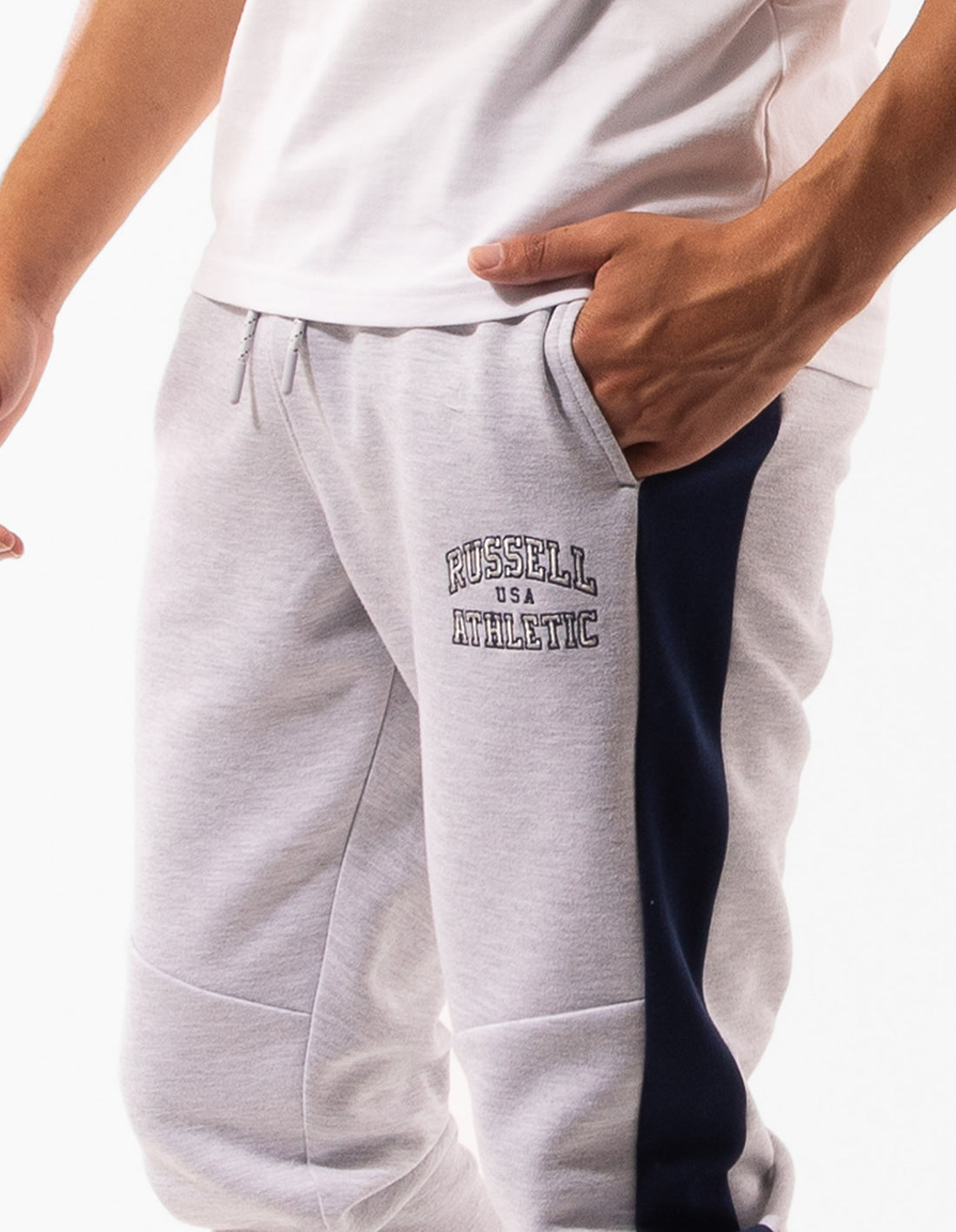 White Russell Athletic Hellcat Men Track pants | 29FEUOKAD