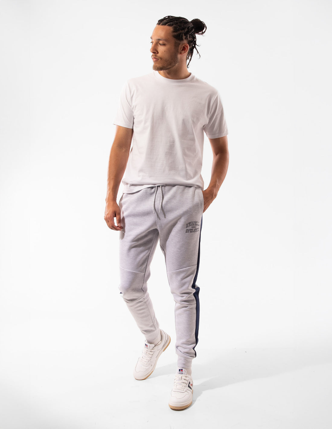 White Russell Athletic Hellcat Men Track pants | 29FEUOKAD