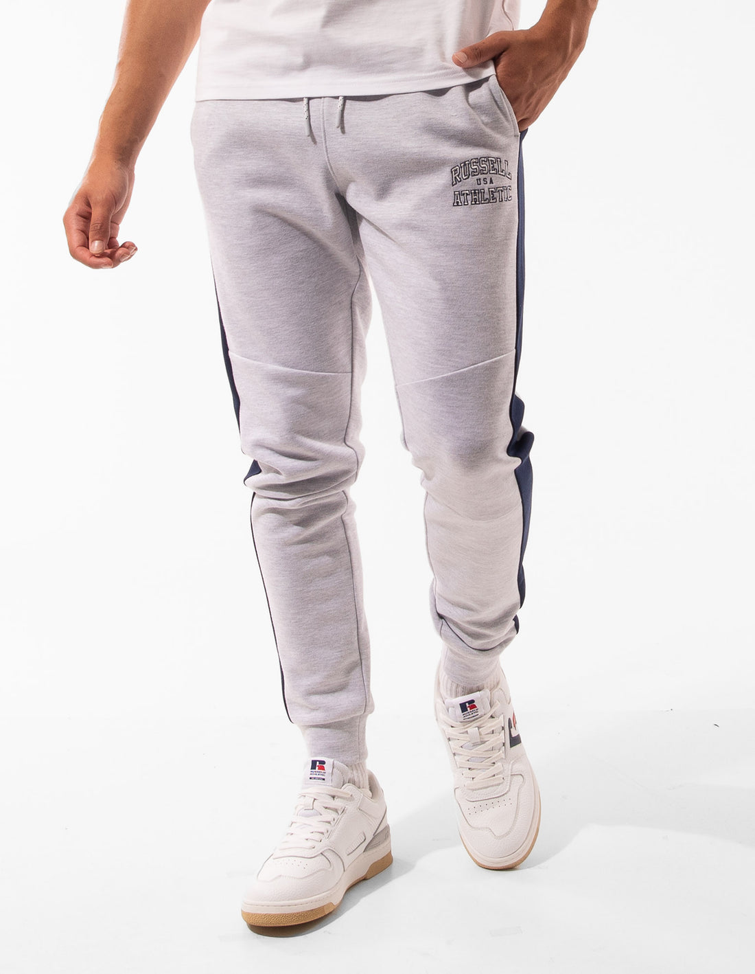 White Russell Athletic Hellcat Men Track pants | 29FEUOKAD